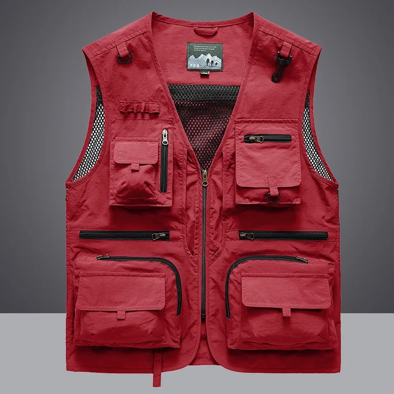 Outdoor Hunting Fleece - Gilets de pêche multi-poches en maille