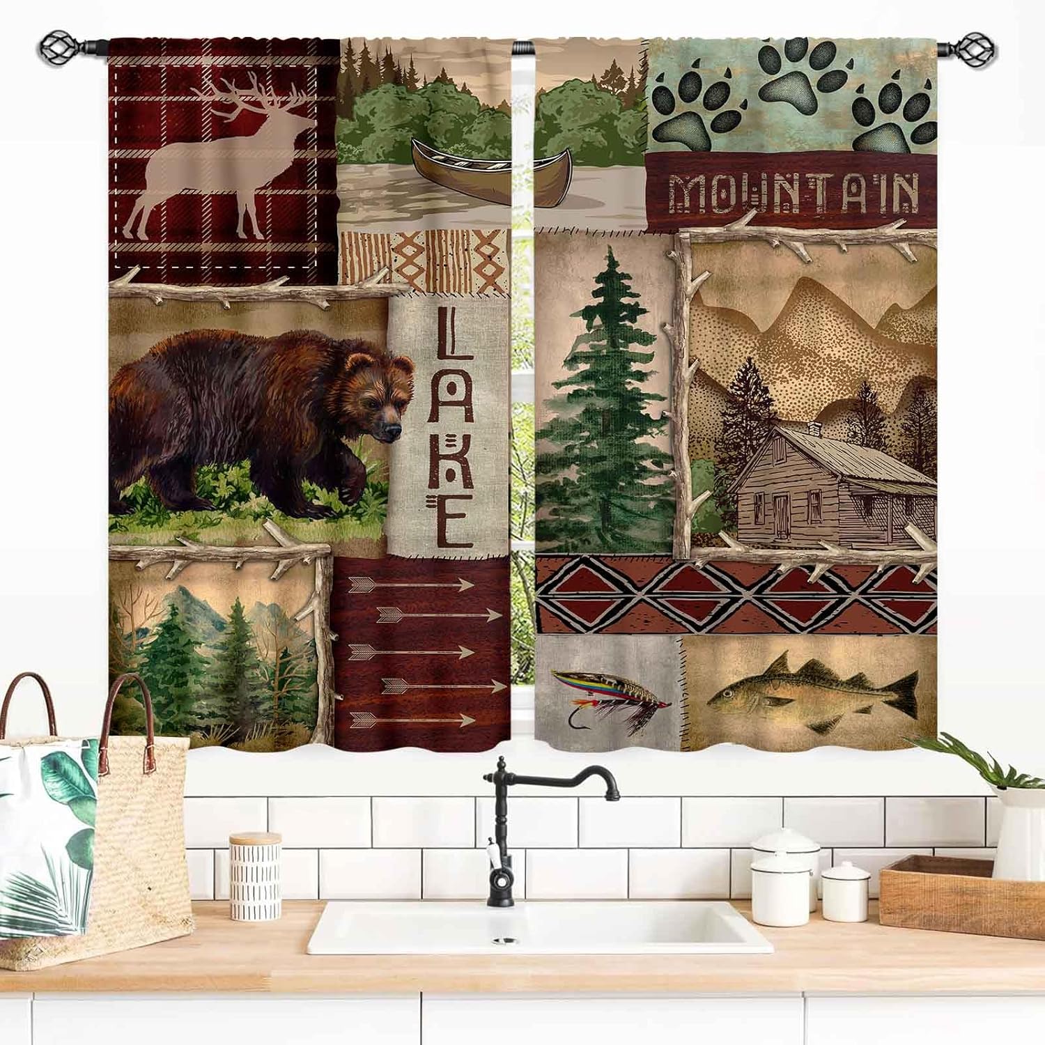 Outdoor Hunting Youtube - Panneau de rideau décoratif en polyester,
