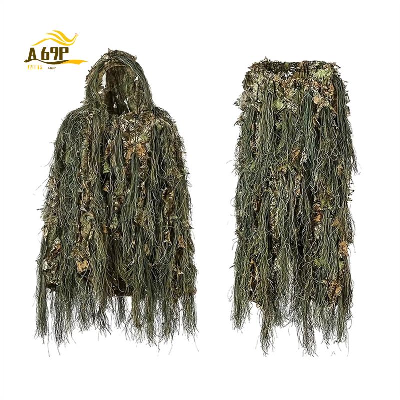 Ghillie Suit Woodland - Costume Ghillie d'extérieur pour adultes, tissu