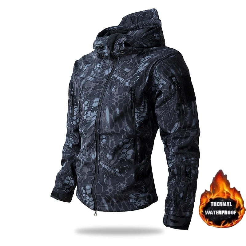 Outdoor Hunting Fleece - Vestes militaires d'hiver en peau de
