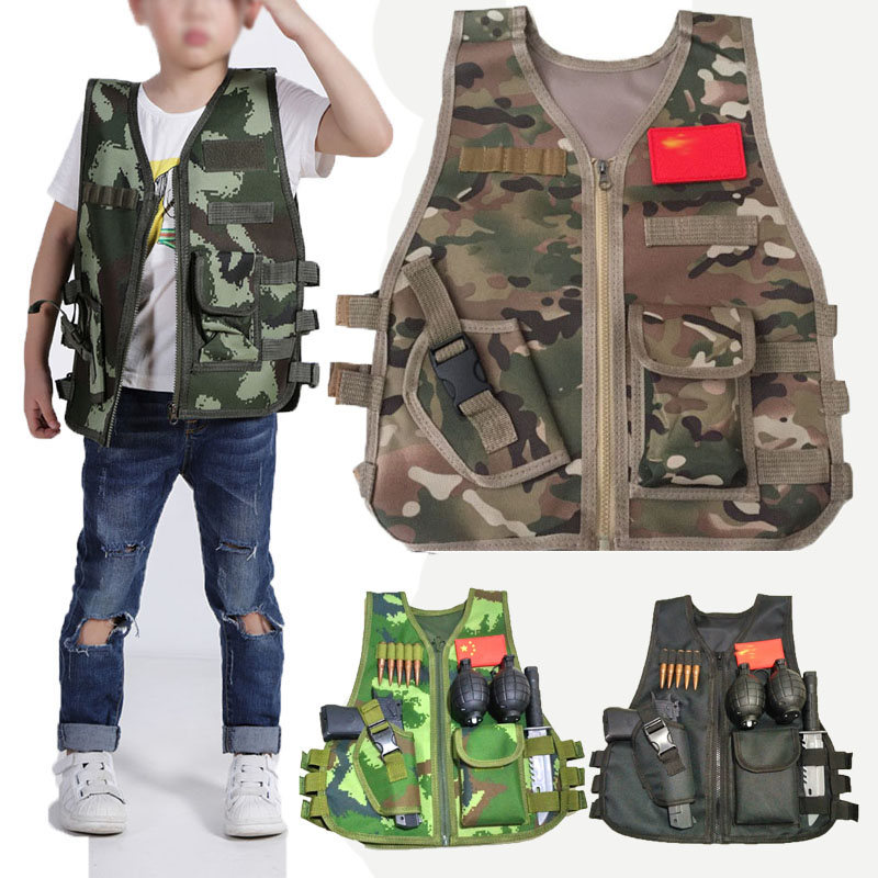 Outdoor Hunting Games For Kids - Gilet tactique pour enfants, costume de