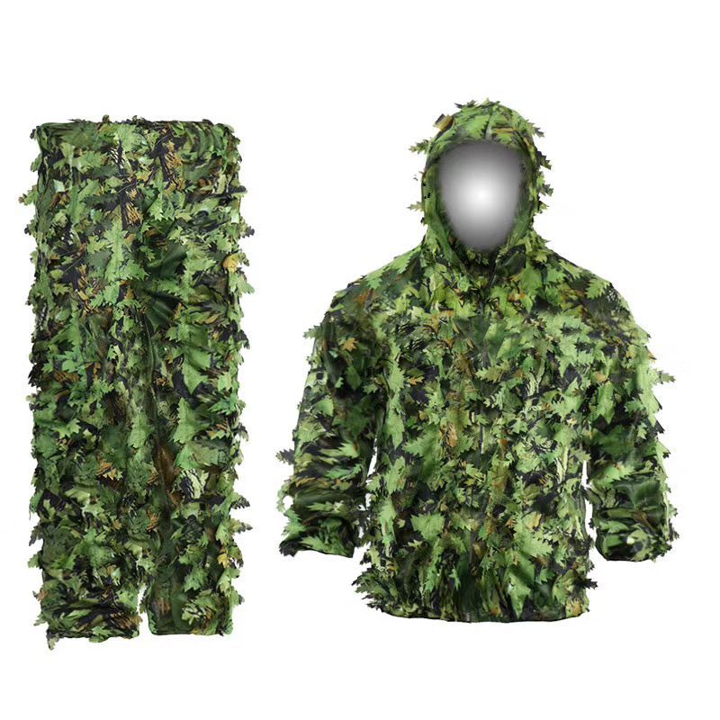 Ghillie Suit Woodland - CamSolomon-Feuilles bioniques à fleurs collantes, mesurillie