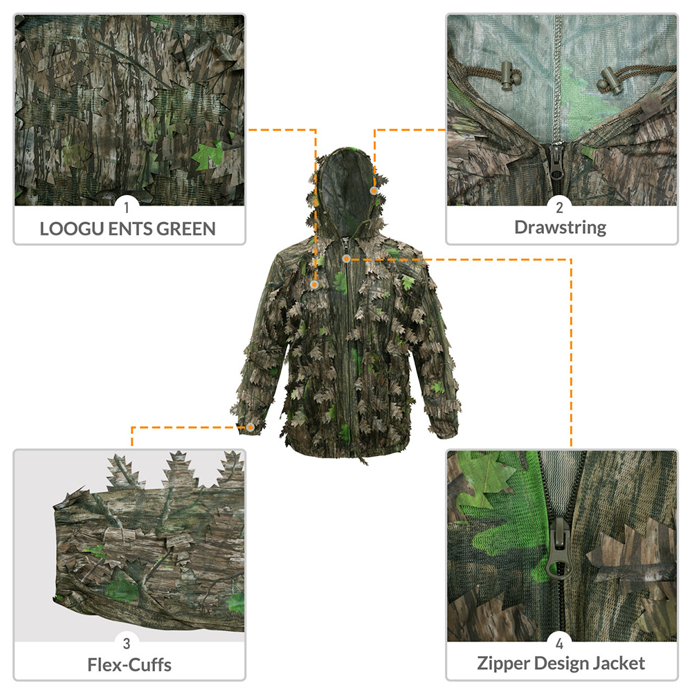 Chasse en plein air adulte feu - Ghillie Suit Woodland avis et prix