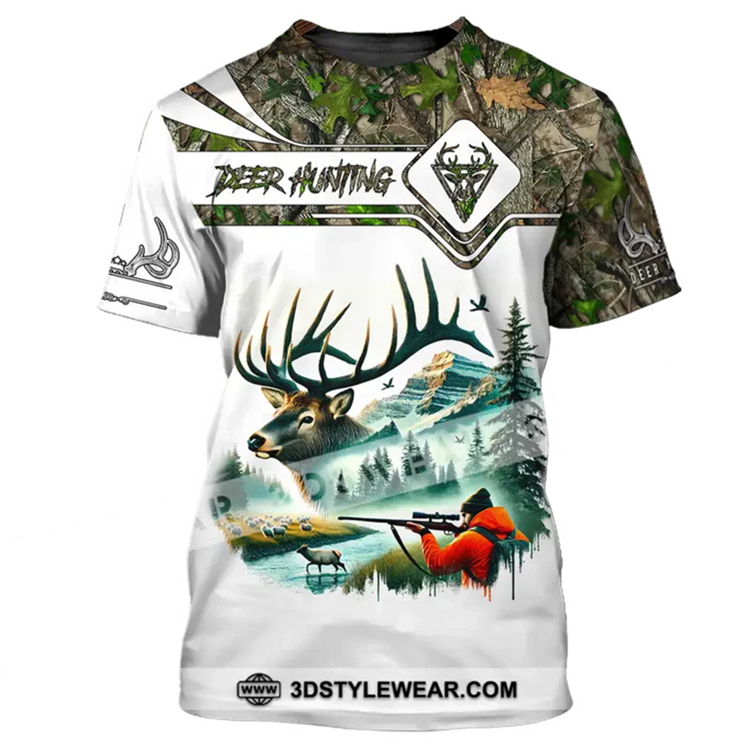 T-shirt à manches courtes avec - Outdoor Hunting Paintings avis et prix