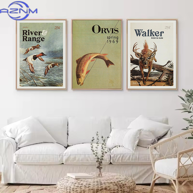 AZNM – affiche rétro sur toile - Outdoor Hunting Paintings avis et prix