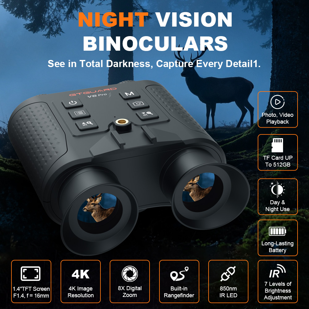Jumelles de vision nocturne 4K - Hunting Outdoor Day avis et prix